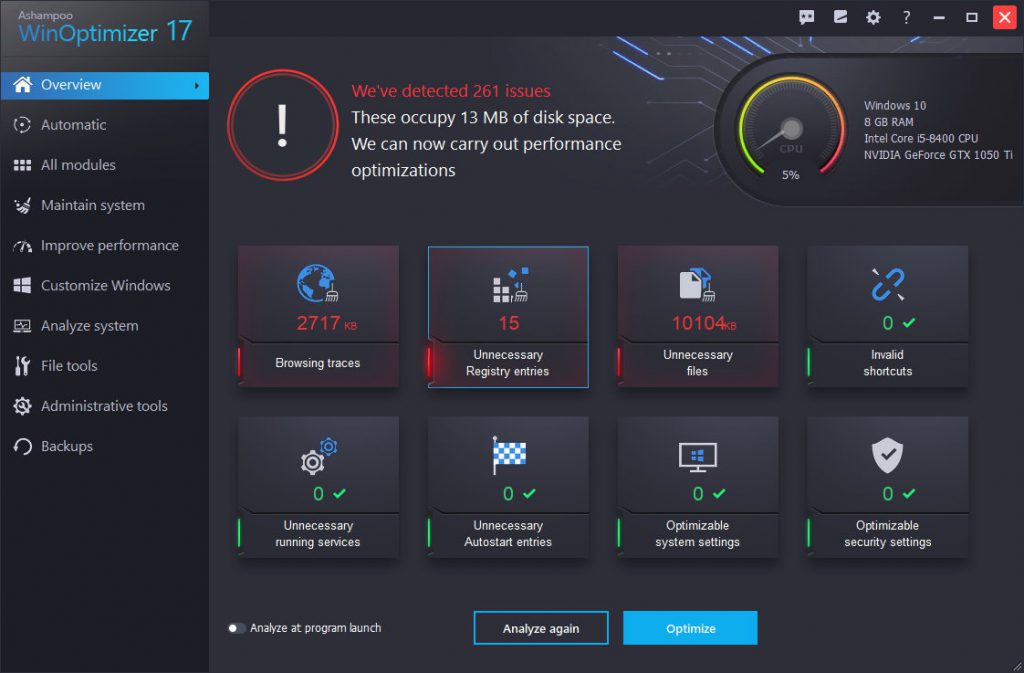 Ashampoo® WinOptimizer 17